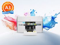 Front view of Baosiwei A3 UV flatbed printer with open platform for multi-material precision printing